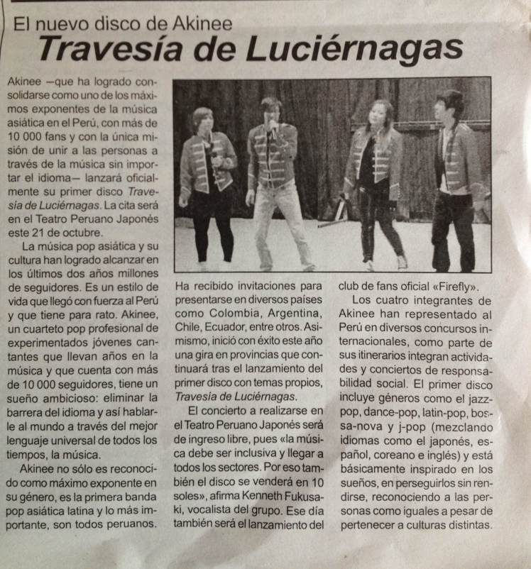 Travesia de Luciernagas en Peru Shimpo